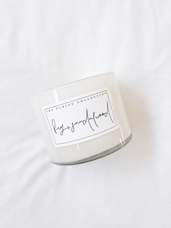 Sandalwood + ripened fig combine for a warm, woody, sweet + spicy fragrance to soothe the soul.
