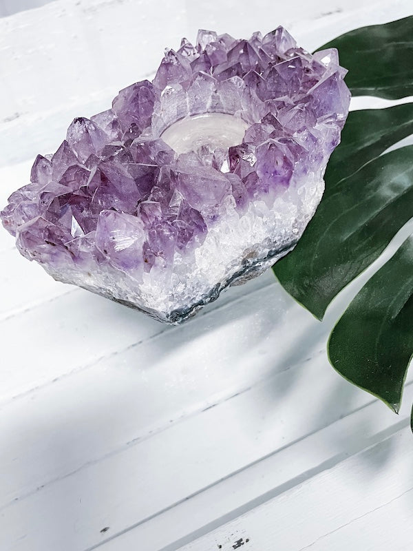 Amethyst Tea Light Holder