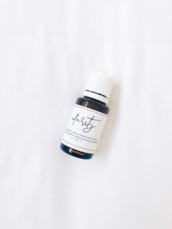 An inspiring blend of pure essential oils to encourage mental clarity, improving focus + concentration.